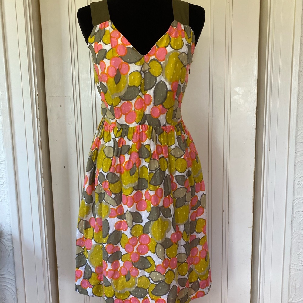 Milly of New York dress size 4 pink yellow